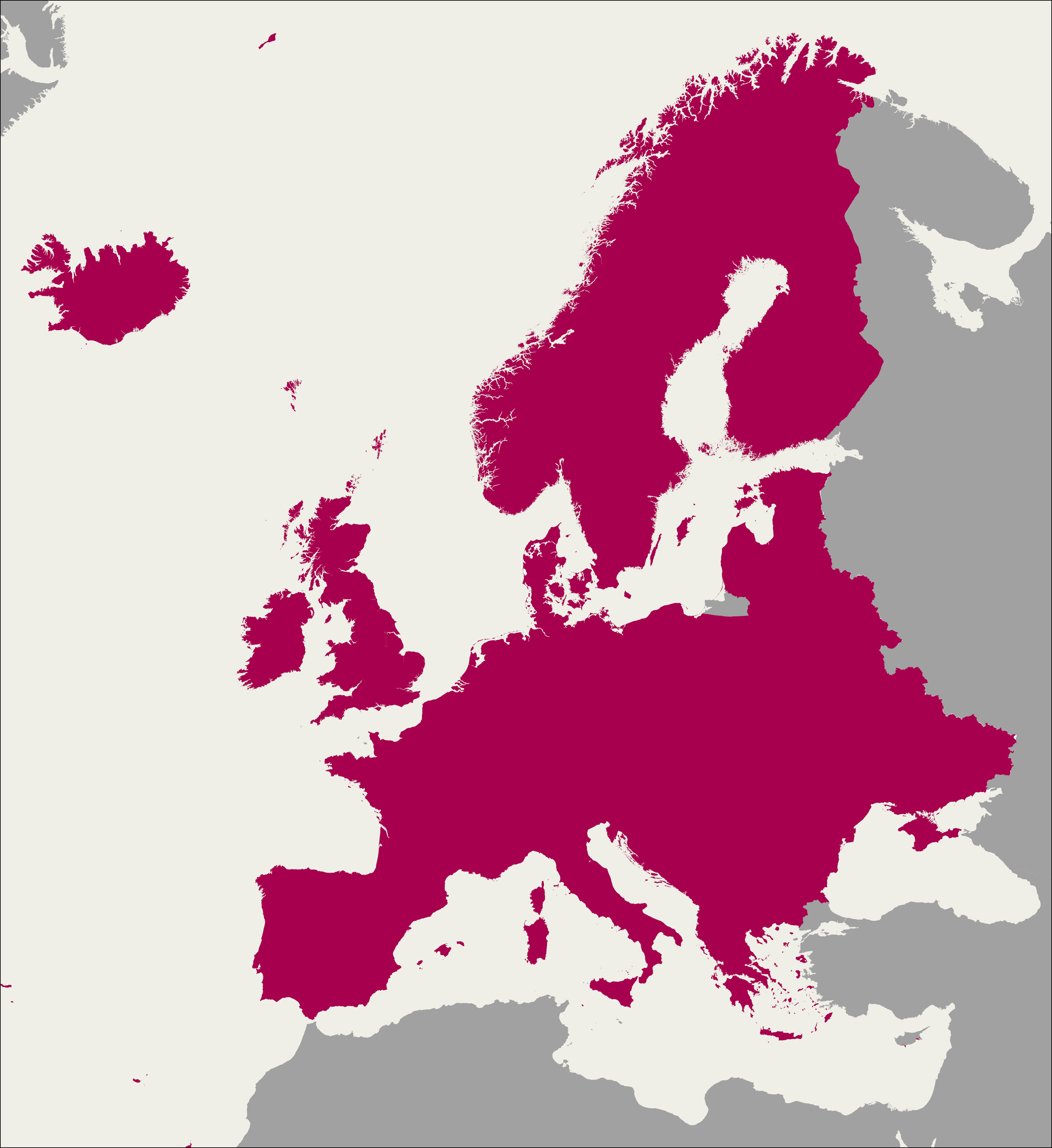 Early Church Mission: Europe Map 1840